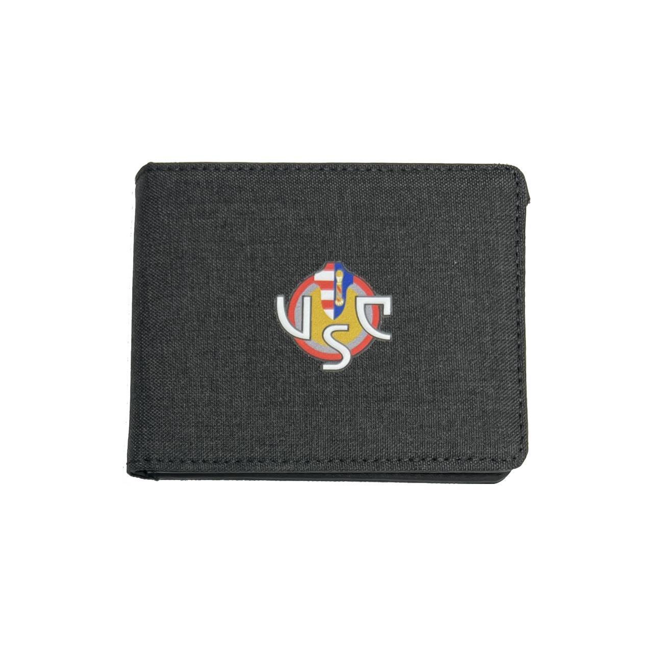 U.S. Cremonese portafoglio nero con logo RIFD