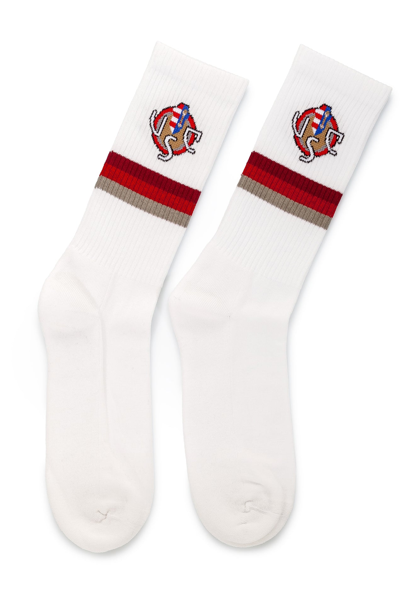 Calza logo U.S. Cremonese 43/46 bianca