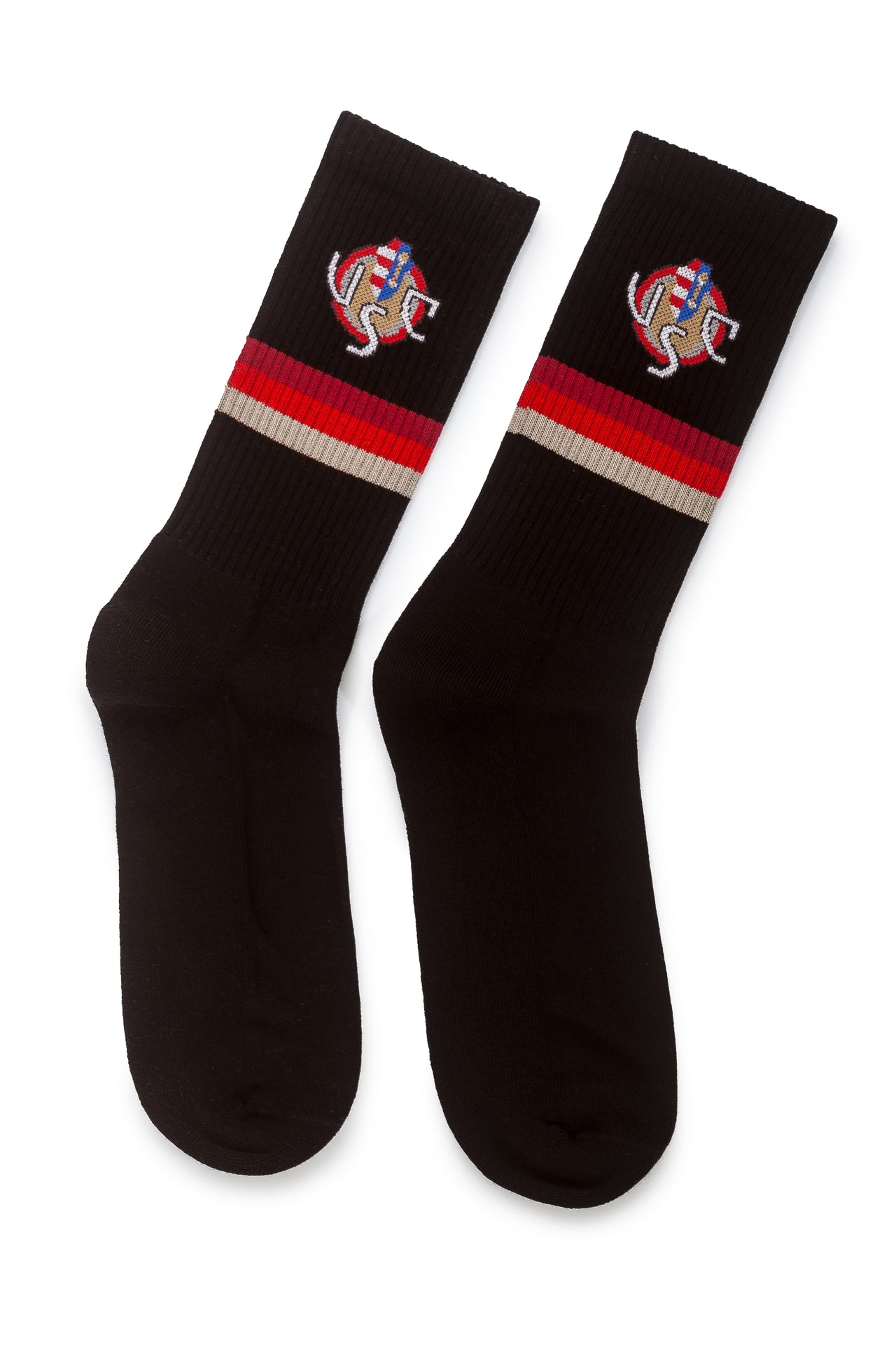 Calza logo U.S. Cremonese 43/46 nera