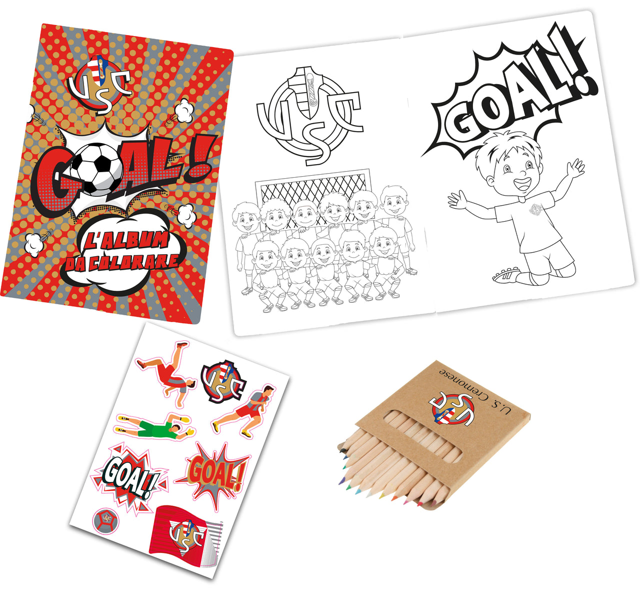 Mini album da colorare con matita e sticker