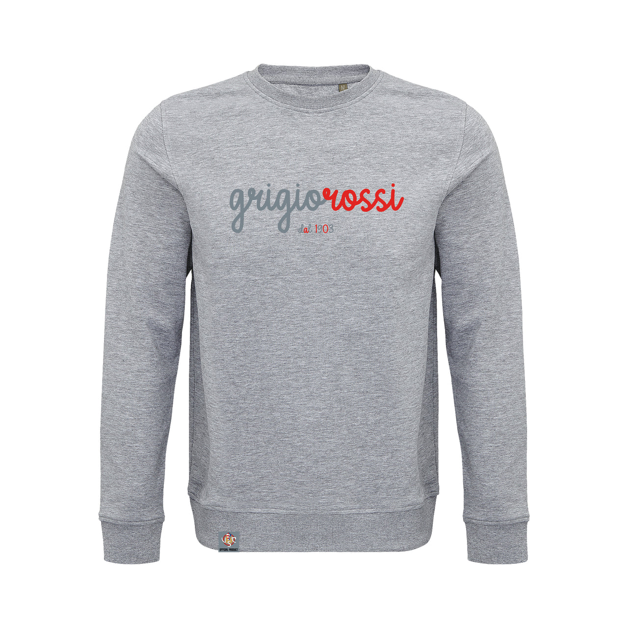 Felpa cotone "Grigiorossi dal 1903" grigio