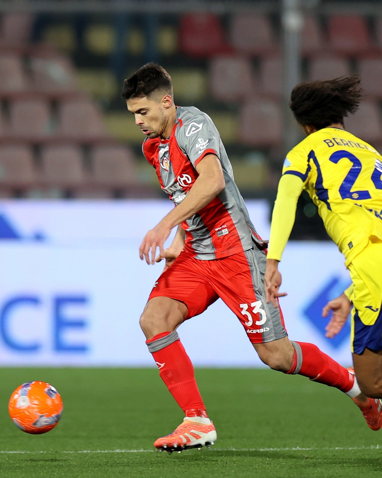 Maglia Match Worn Cremonese - Verona indossata con firma - GRASSI (M)