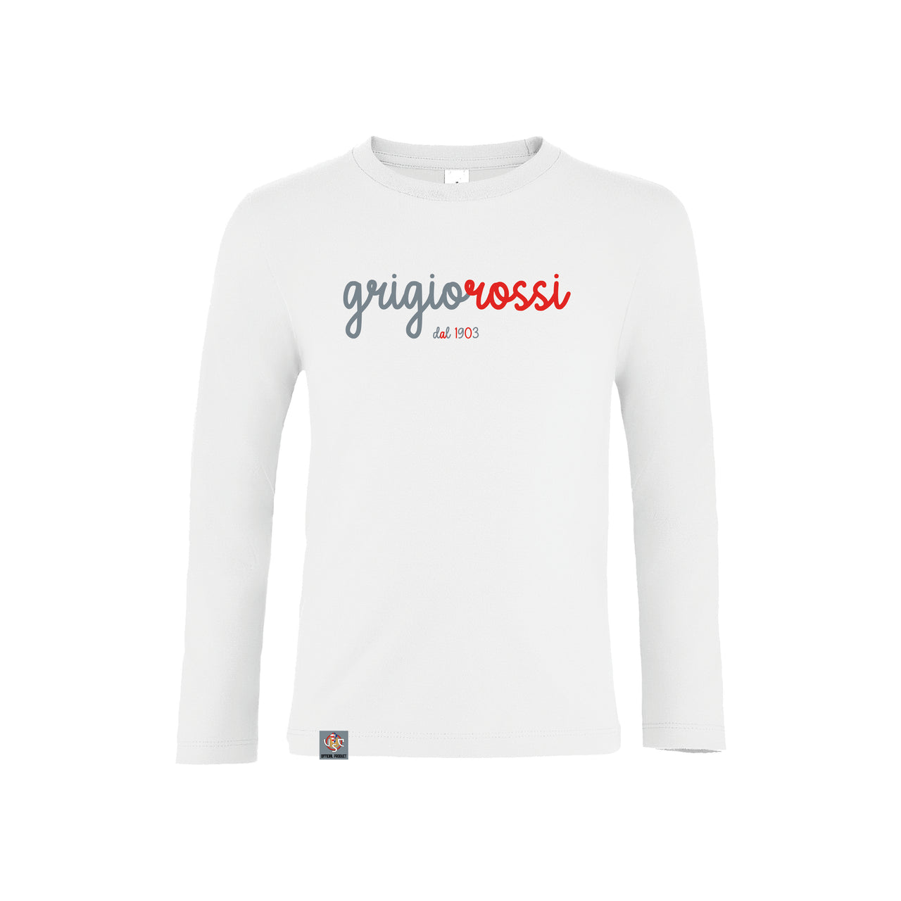 T-shirt junior manica lunga "Grigiorossi dal 1903"