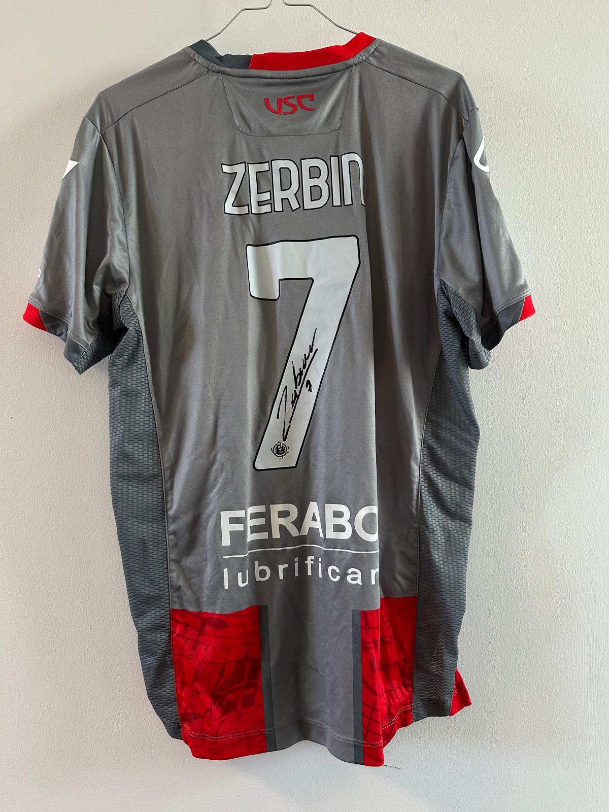 Maglia Match Worn Cremonese - Inter indossata con firma - ZERBIN (M)