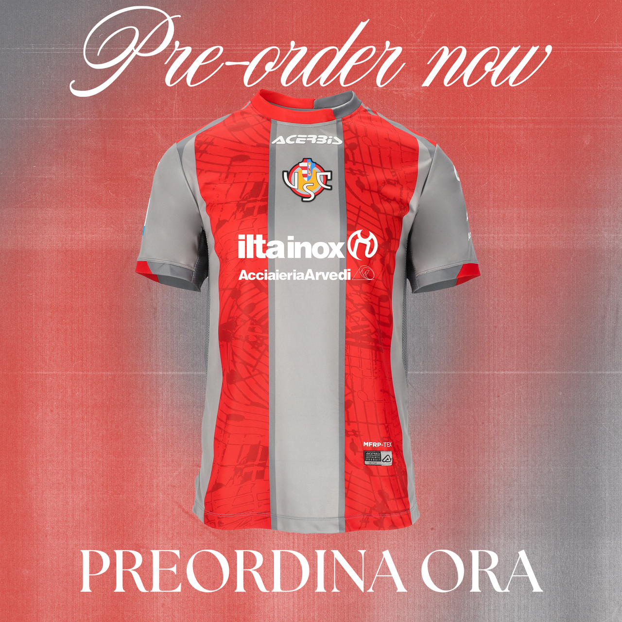 Us Cremonese Maglia Home 25/26 PRE-ORDER  SPEDIZIONE DA FINE NOVEMBRE A INIZIO DICEMBRE / SHIPPING FROM THE END OF NOVEMBER TO EARLY DECEMBER
