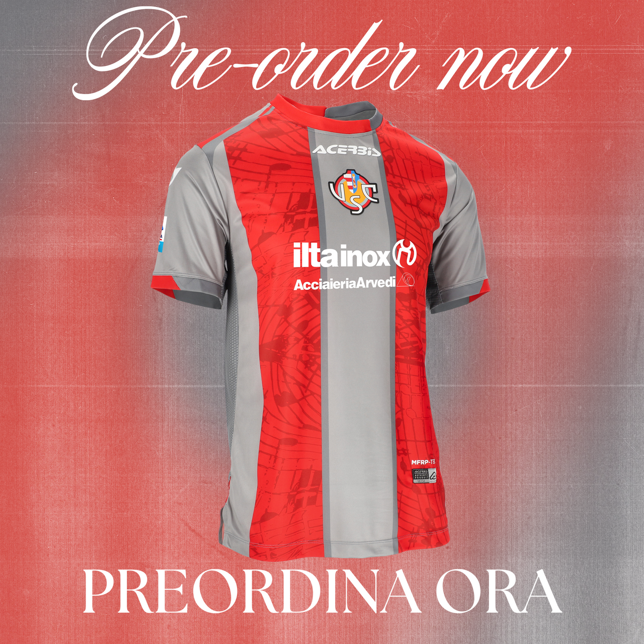 Us Cremonese Maglia Home 25/26 PRE-ORDER  SPEDIZIONE DA FINE NOVEMBRE A INIZIO DICEMBRE / SHIPPING FROM THE END OF NOVEMBER TO EARLY DECEMBER