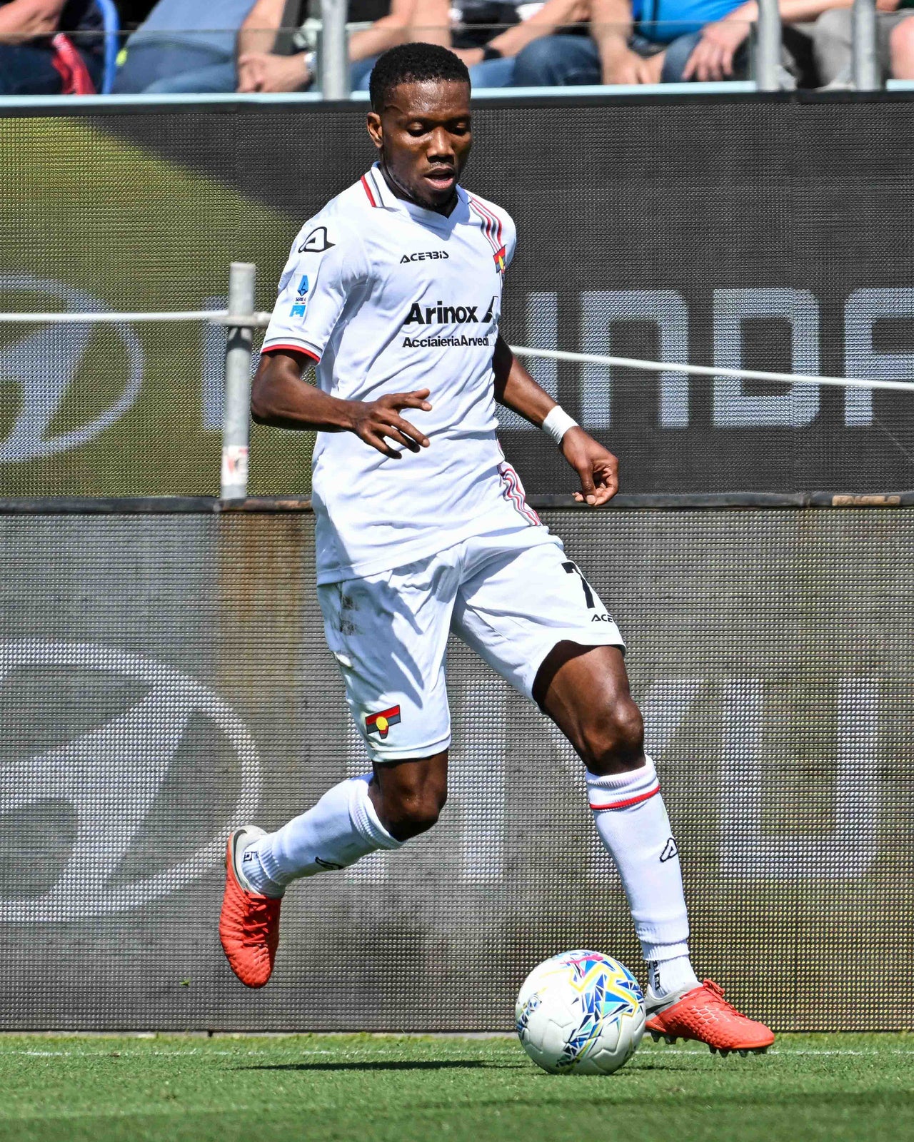 Maglia Match Worn Cagliari-Cremonese indossata con firma - OKERERE (L)