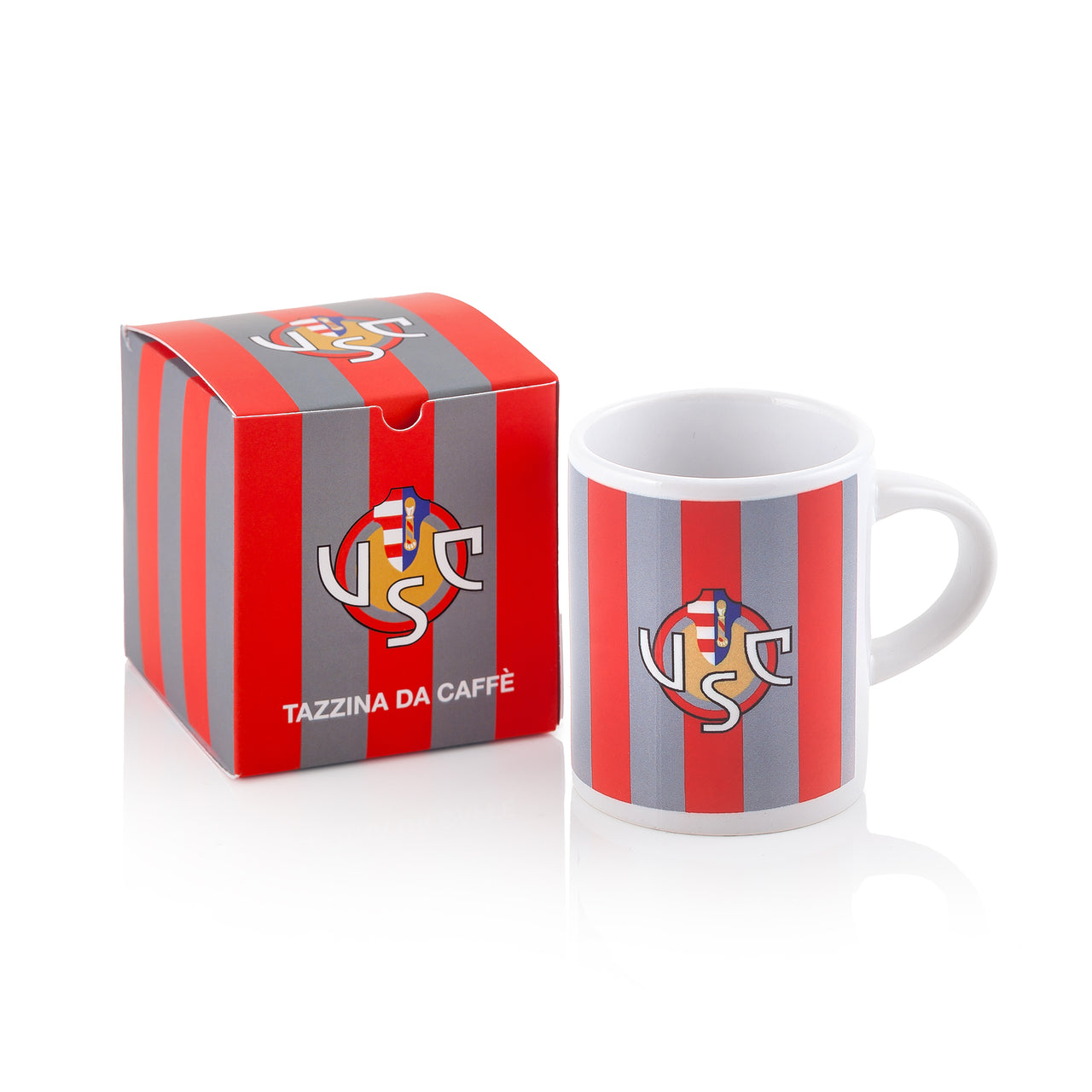 Tazzina caffè grigiorossa