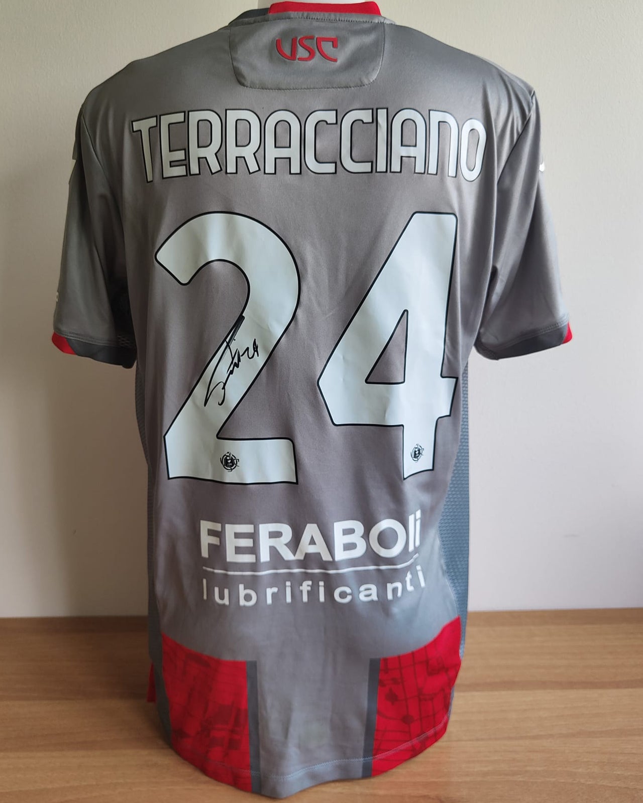 Maglia Match Worn Cremonese-Bologna indossata con firma - TERRACCIANO (M)